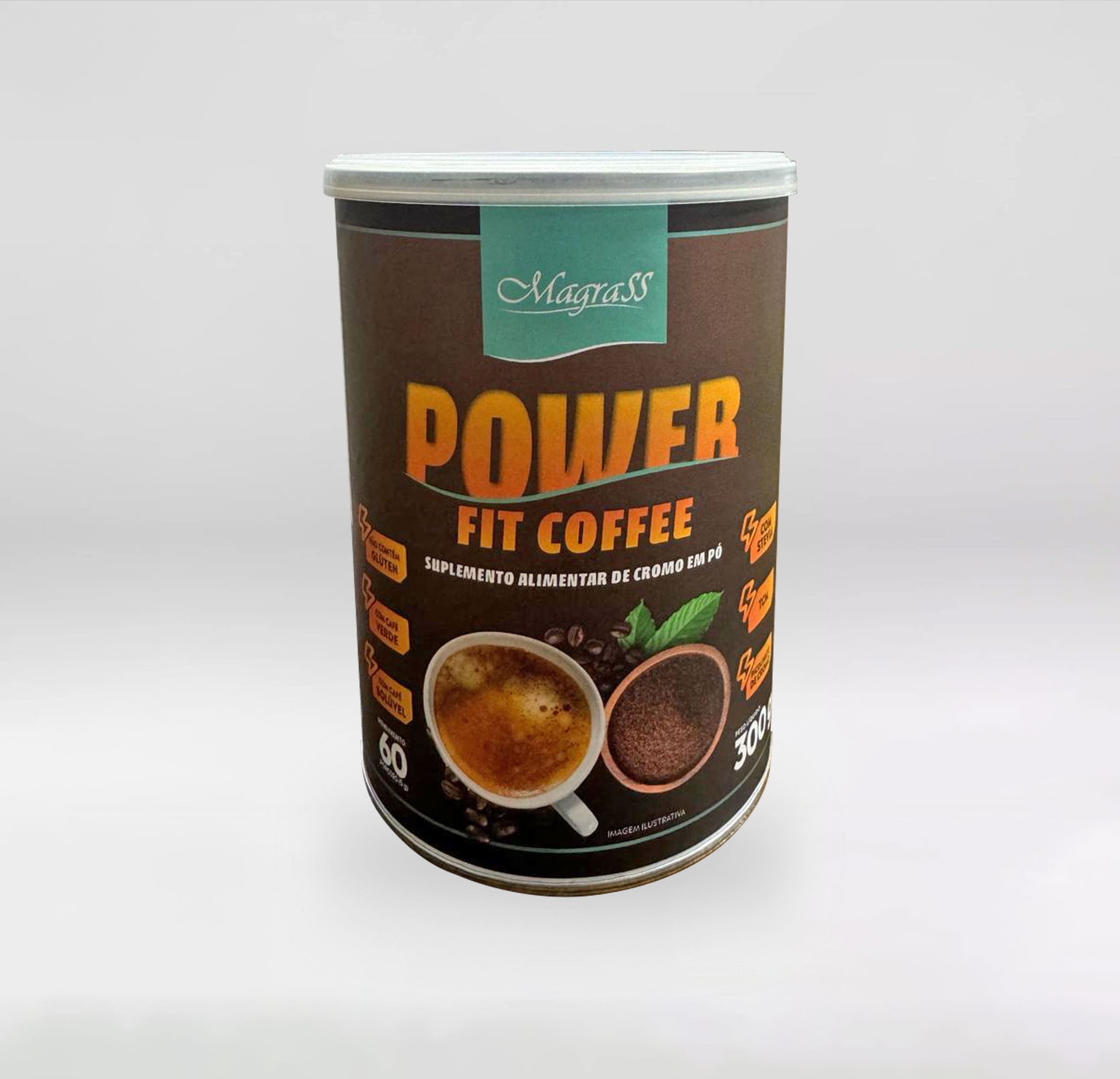 Power Fit Coffee com Café Verde Cromo e TCM Magrass (300g)