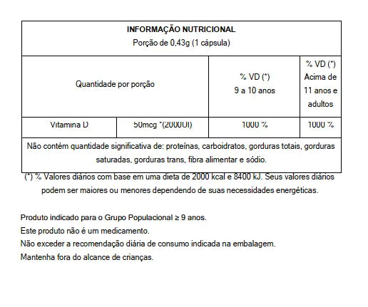 Vitamina D3 2000UI Magrass 60 Cápsulas