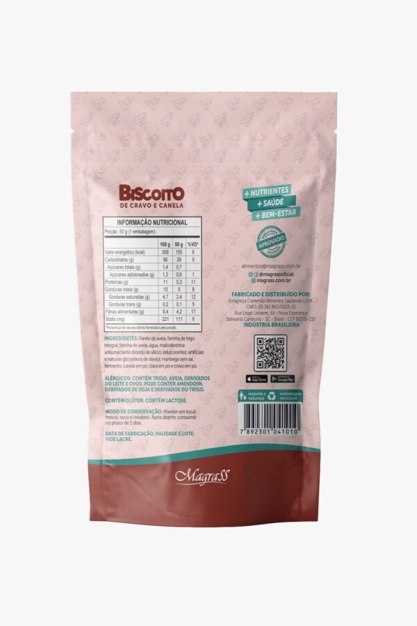 Biscoito de Cravo e Canela 50g Magrass