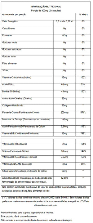 Beauty Skin com Vitaminas Antioxidantes e Colágeno Magrass (60 Cápsulas)