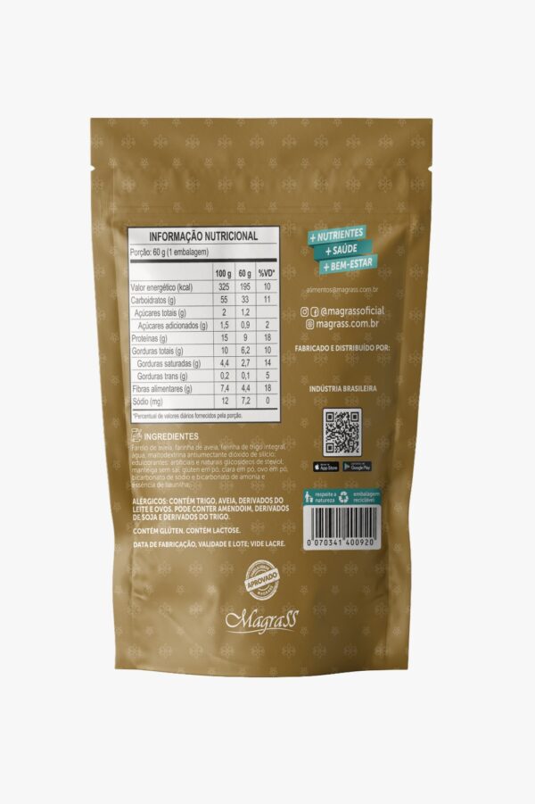 Biscoito Integral Sabor Baunilha Magrass (60g)