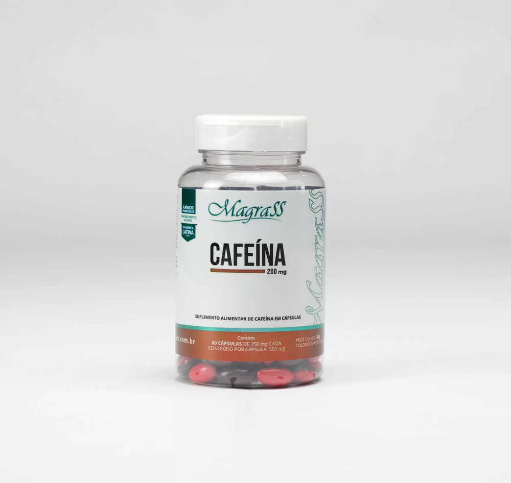 Cafeína 200mg para Energia Foco e Desempenho Magrass (60 Cápsulas)