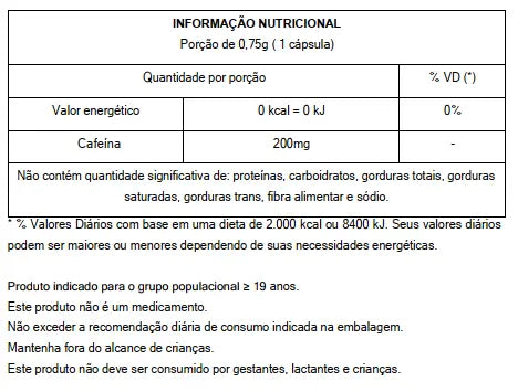 Cafeína 200mg para Energia Foco e Desempenho Magrass (60 Cápsulas)