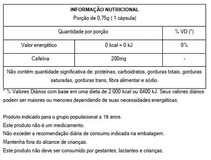 Cafeína 200mg para Energia Foco e Desempenho Magrass (60 Cápsulas)