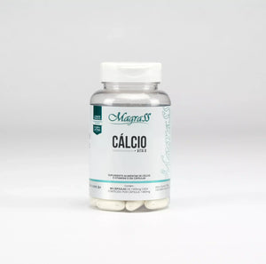 Cálcio com Vitamina D3 para Saúde Óssea Magrass (60 Cápsulas)