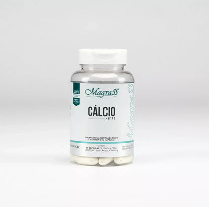 Cálcio com Vitamina D3 para Saúde Óssea Magrass (60 Cápsulas)