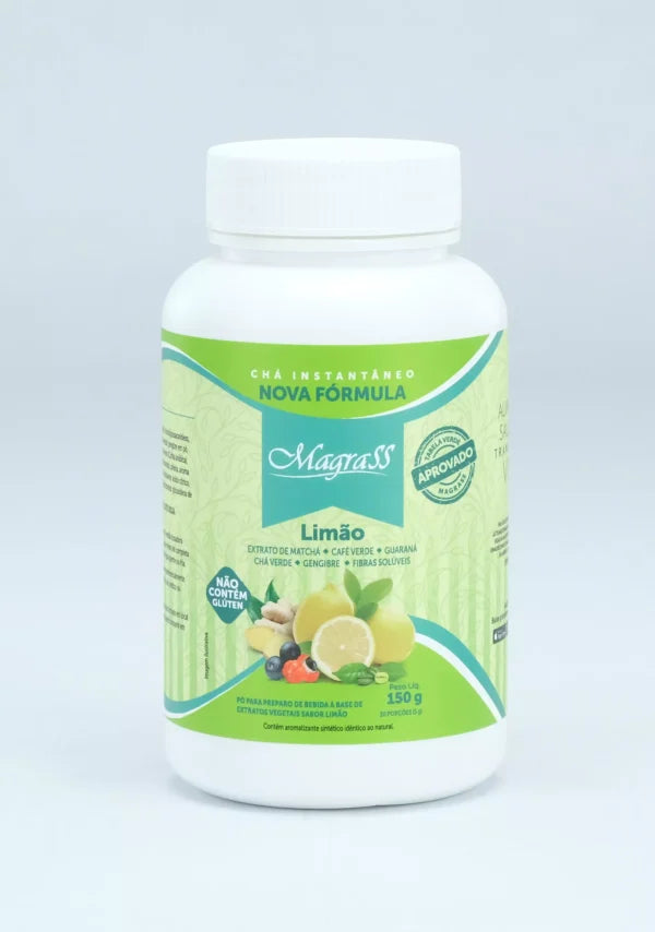 Chá Instantâneo Sabor Limão com Lipo Complex e Fibras FS Control Magrass (150g)