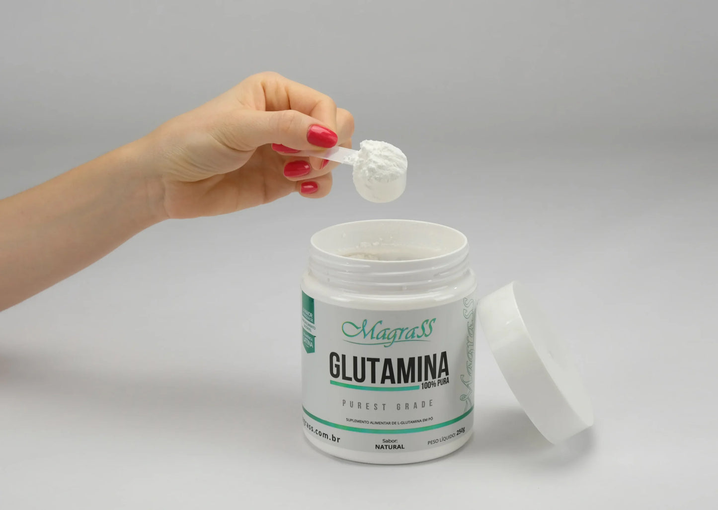 Glutamina 100% Pura L-Glutamina Magrass (250g)