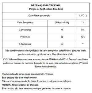 Glutamina 100% Pura L-Glutamina Magrass (250g)