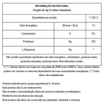 Glutamina 100% Pura L-Glutamina Magrass (250g)