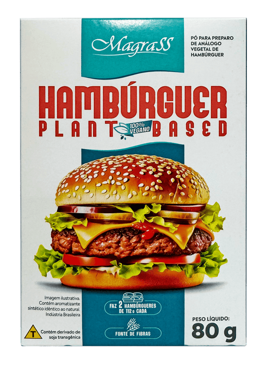 Hambúrguer Vegano 100% Vegetal Magrass (Caixa 80g)