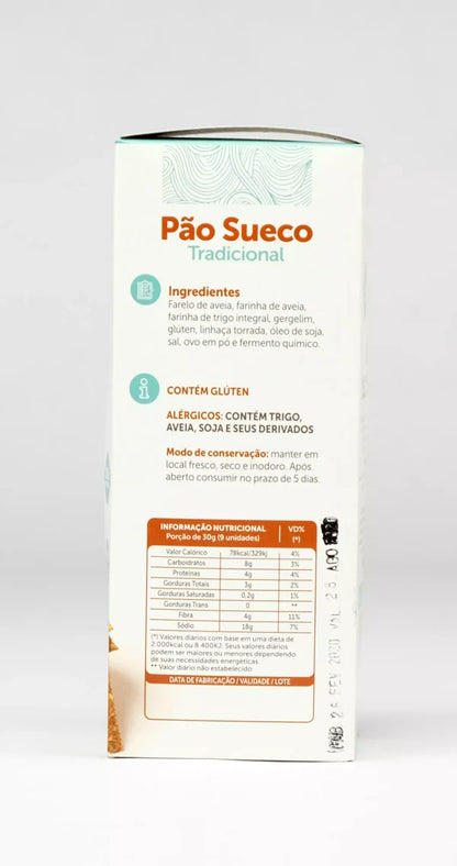 Pão Sueco Tradicional Integral Crocante Magrass (125g)