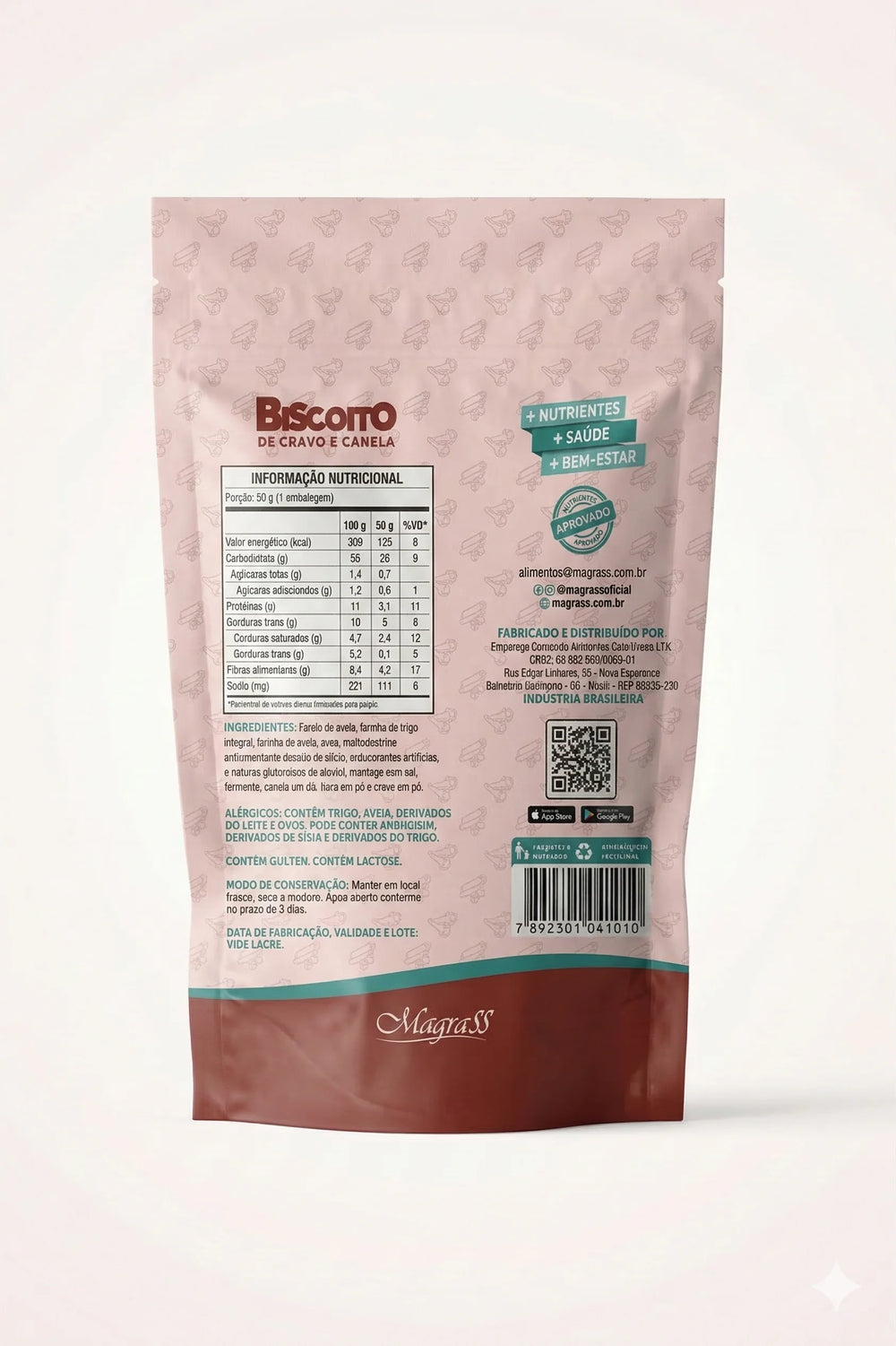 Biscoito de Cravo e Canela 50g Magrass