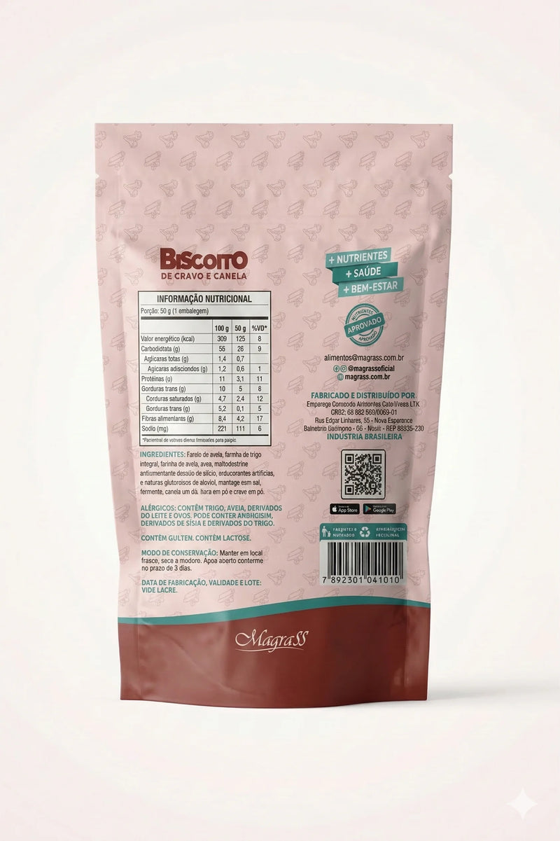 Biscoito de Cravo e Canela 50g Magrass