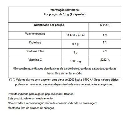 Vitamina C 1000mg Magrass (60 Cápsulas)