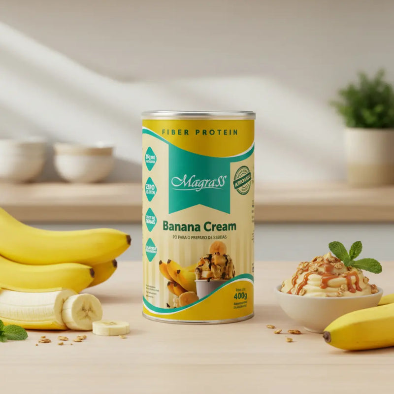 Whey Protein Isolado Concentrado e Hidrolisado (400g – Sabor Banana Cream)