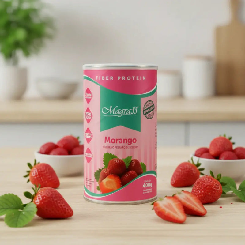 Whey Protein Isolado Concentrado e Hidrolisado (400g – Sabor Morango)