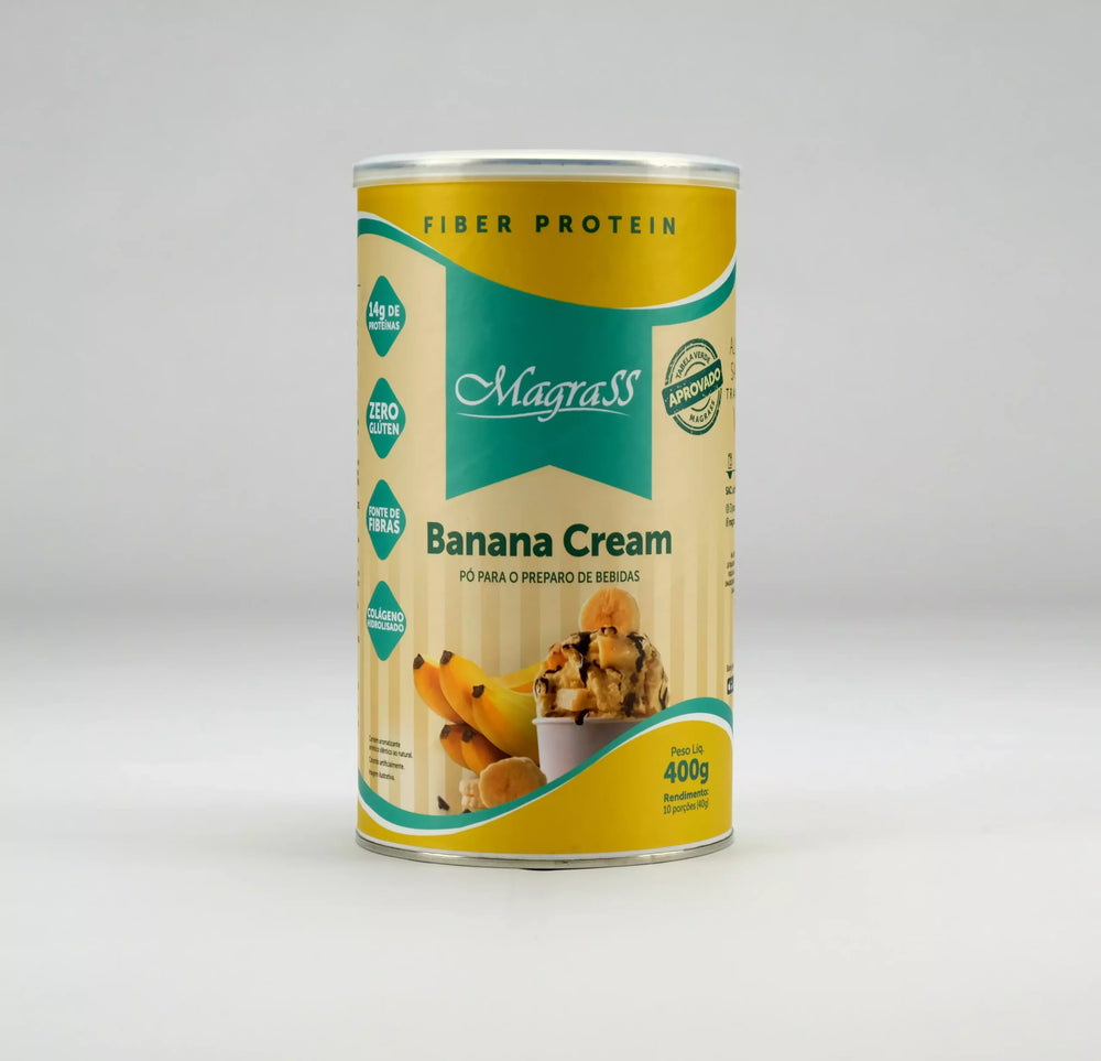 Whey Protein Isolado Concentrado e Hidrolisado Fiber Magrass (400g – Sabor Banana Cream)