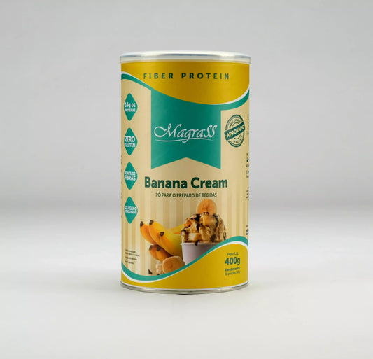 Whey Fiber Protein com Isolado Concentrado e Hidrolisado Magrass (400g – Sabor Banana Cream)