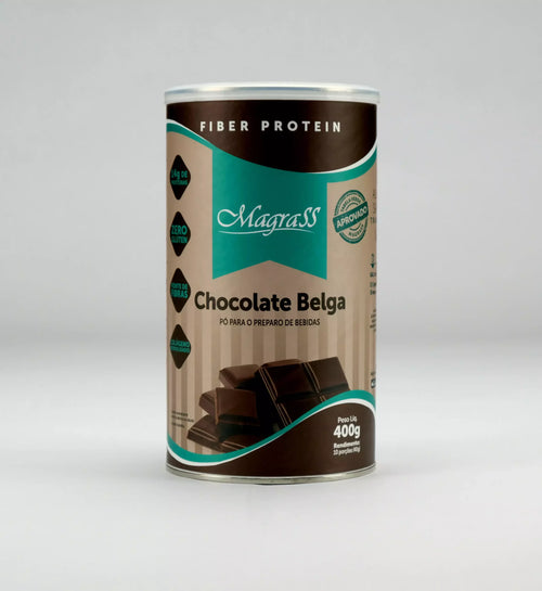 Whey Fiber Protein com Isolado Concentrado e Hidrolisado Magrass (400g – Sabor Chocolate Belga))