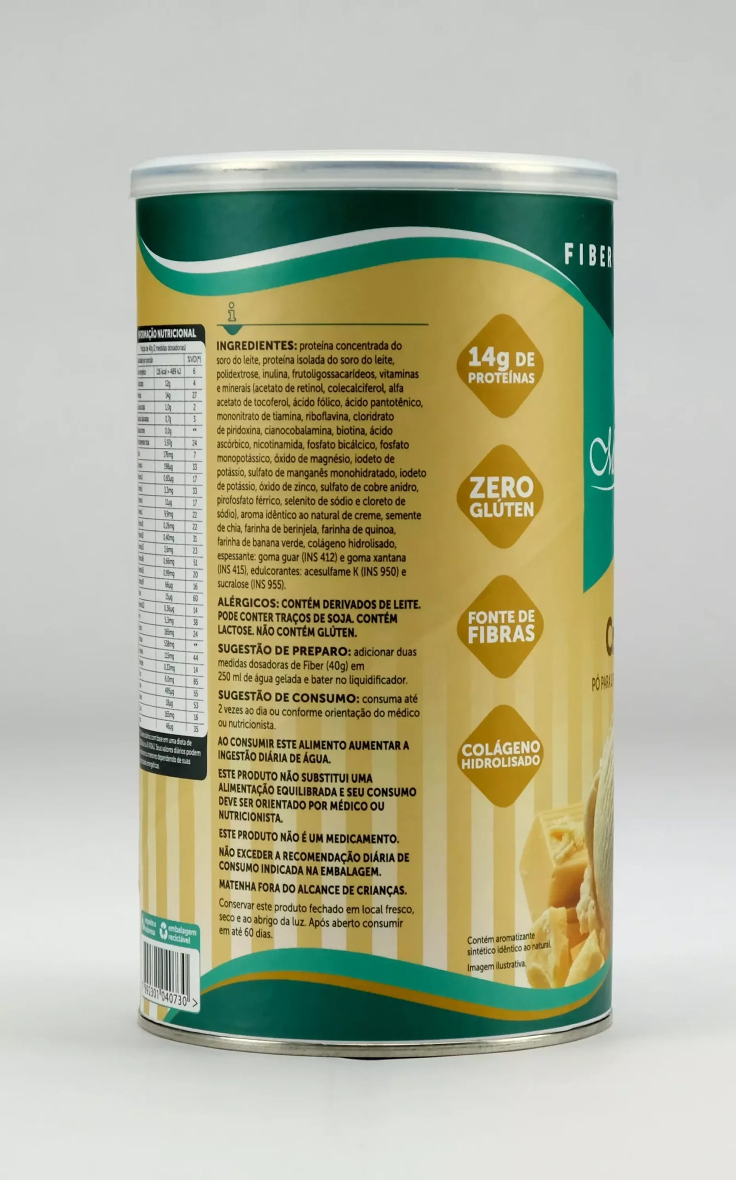 Whey Fiber Protein com Isolado Concentrado e Hidrolisado Magrass (400g – Sabor Creme)