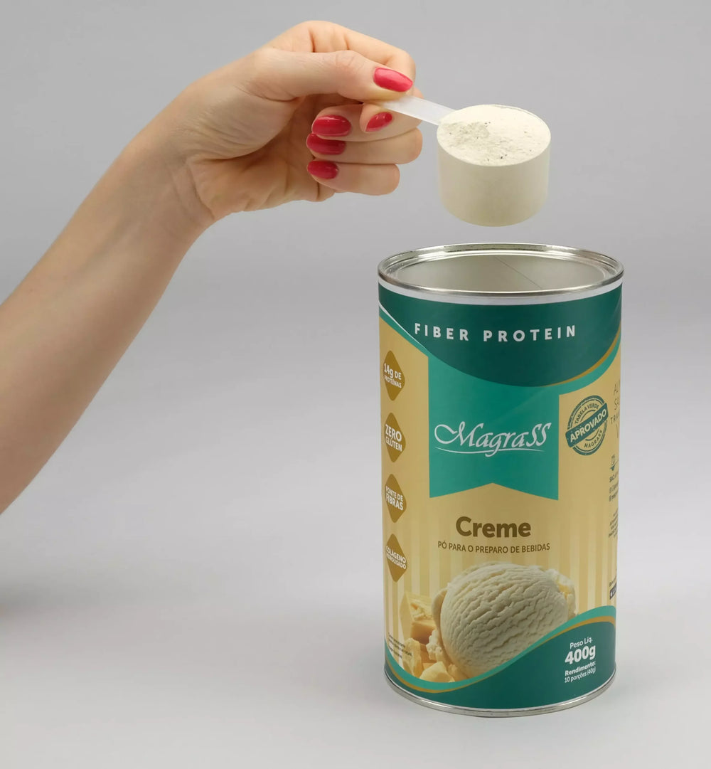 Whey Protein Isolado Concentrado e Hidrolisado Fiber Magrass (400g – Sabor Creme)