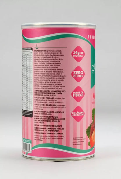 Whey Fiber Protein com Isolado Concentrado e Hidrolisado Magrass (400g – Sabor Morango)
