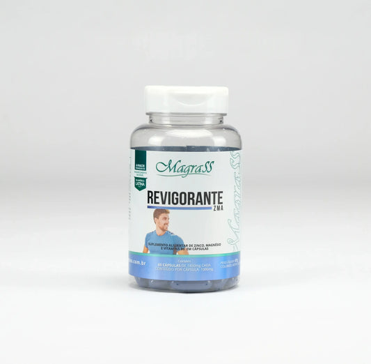 Revigorante ZMA com Zinco Magnésio e Vitamina B6 Magrass (60 Cápsulas - 3 Unidades)