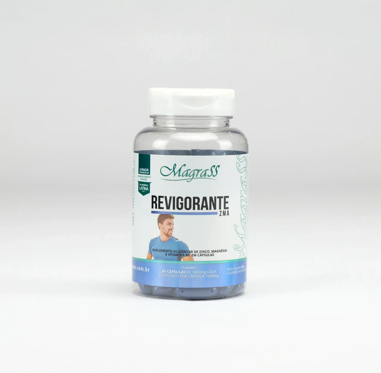 Revigorante ZMA com Zinco Magnésio e Vitamina B6 Magrass (60 Cápsulas)