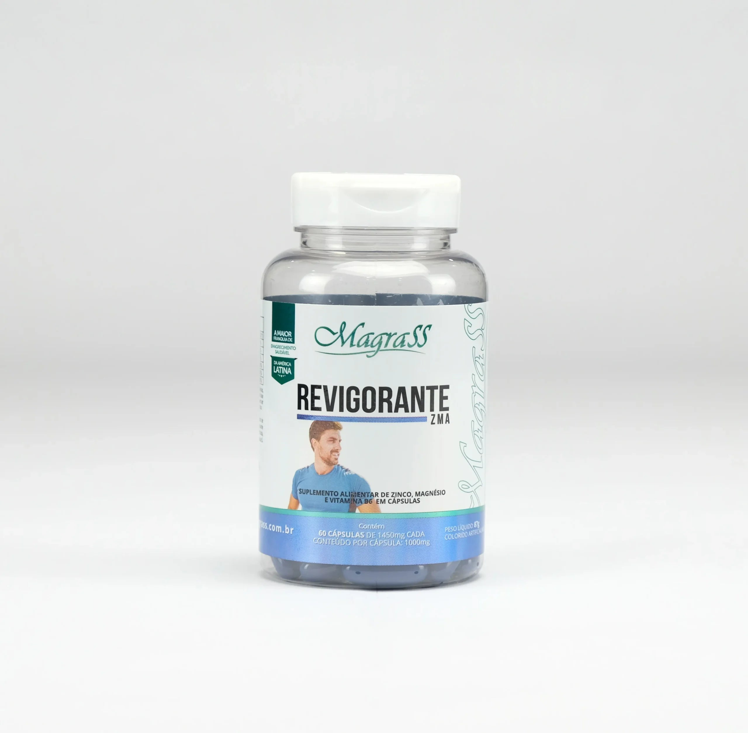 Revigorante ZMA com Zinco Magnésio e Vitamina B6 Magrass (60 Cápsulas)